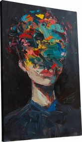 Vászonkép Modern Színes divatos Nő otthon szoba nappali 70x100