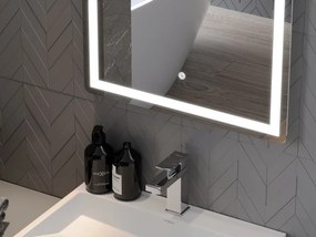 Mexen Onyx, LED fürdõszobai tükör háttérvilágítással és kozmetikai tükörrel 60x80 cm, 6000K, páramentesítõ, 9813-060-080-611-00