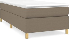 vidaXL tópszínű szövet rugós ágy matraccal 90 x 200 cm