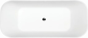 Besco Assos S-Line térben álló kád 160x70 cm négyszögletes fehér #WMD-160-AL