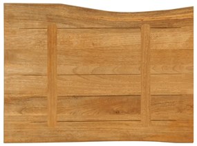 tömör mangófa természetes élű asztallap 80 x 60 x 2,5 cm