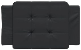 fekete műbőr fejtámla párna 80 cm