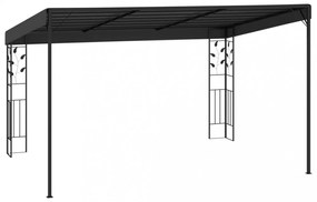 vidaXL antracitszürke falra szerelhető pavilon 4 x 3 x 2,5 m