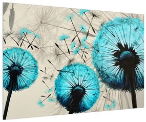 Kép -kék pitypang pehely (90x60 cm)