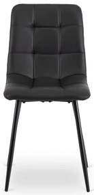Fekete Eco-bőr Étkezőszék. DALVIN