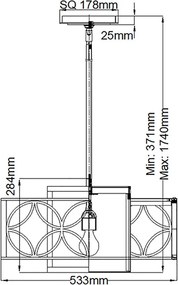 Feiss REMY FE-REMY-P-B Függőlámpa 1x60W/E27