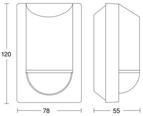 Steinel 034702 - Kültéri mozgásérzékelő ECO IP54 fekete