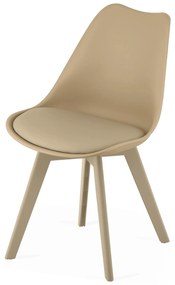 Bézs szék BALI MARK bézs lábakkal