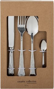 Ezüstszínű rozsdamentes acél evőeszköz készlet 16 db-os Tilly – Bloomingville