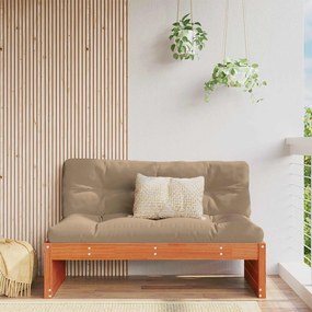 vidaXL Sarokkanapé egységek Tömör fenyőfa Viaszbarna 120 x 95 x 69 cm