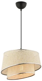 Kábeles függőlámpa BARETTE 1xE27/60W/230V krémszínű/fényes króm