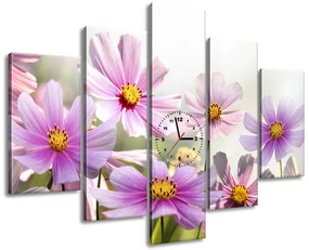 Gario Órás falikép Gyengéd virágok - 5 részes Méret: 150 x 105 cm