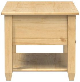 Corona tömör fenyőfa dohányzóasztal fiókokkal 85 x 50 x 45 cm
