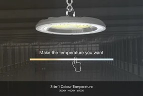 LED Ipari lámpa High Bay LED/150W/230V 3000/4000/6500K IP65 ø 27,7 cm