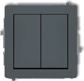 Dupla Kapcsoló Grafit Matt 28DWP-2 Deco Karlik