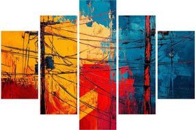 Kép - Absztrakt elektromos vezetékek (150x105 cm)