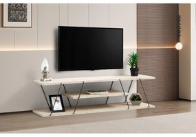 TV szekrény Canaz - Fekete, Travertine