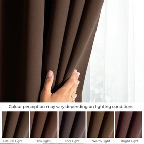 Barna sötétítő függöny 140x245 cm Eyelets – Restilo