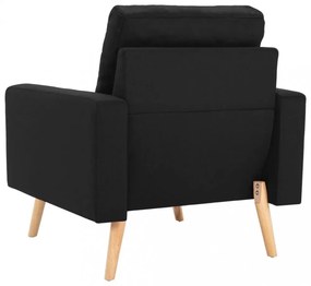fekete szövetfotel