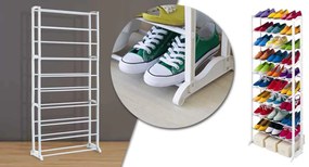 10 soros cipőtároló - fehér