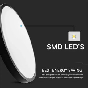 LED Fürdőszobai mennyezeti lámpa LED/18W/230V 3000K IP44 fekete