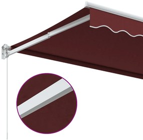 burgundi vörös kézzel kihúzható napellenző 400 x 300 cm