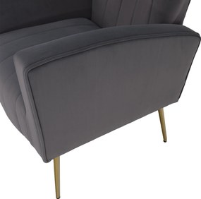 Relaxfotel, szürke Velvet szövet, BARET