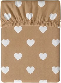Mikroszálas lepedő CARAMHEART barna 90x200 cm