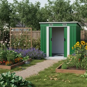 Kerti szerszámosház L, zöld Gardebruk