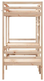 tömör fenyő galériaágy-keret asztallal és székekkel 90 x 175 cm