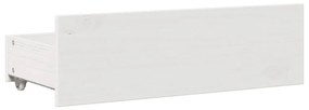 fehér tömör fenyőfa fiókos ágykeret matrac nélkül 140 x 200 cm