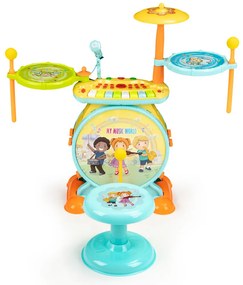 Dobkészlet zongora karaoke mikrofon 2 az 1-ben mp3 LED