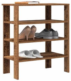 antik fa szerelt fa cipőtartó 61x32x70 cm