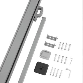 Oldalsó napellenző, kihúzható kültéri napellenző, 180x300 cm (Ma x M), füstszürke