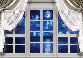 Fotótapéta - Ég az ablakból éjszaka (152,5x104 cm)