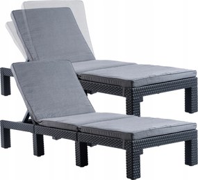 Keter Kerti Napozóágy Terasz Állítható Matrac 2db