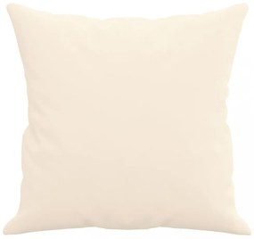 vidaXL 2 db krémszínű bársony díszpárna 40 x 40 cm