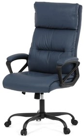 Scaun pivotant de birou confortabil în albastru cu tapițerie din piele artificială. KA-Y346