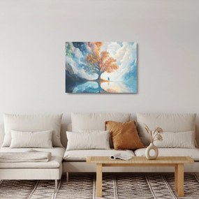 Üveg kép – Az élet és szerelem fája (70x50 cm)