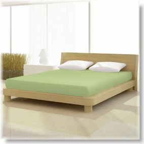 Pamut-elastan classic almazöld színű gumis lepedő 90/100*200/220 cm-es matracra