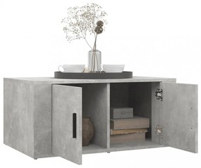betonszürke szerelt fa dohányzóasztal 80 x 50 x 36 cm