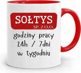 Soltys Bögre Piros Soltys Sp.z O.o nyomott mintával, fényképpel