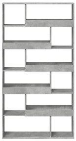 betonszürke szerelt fa könyvespolc 100 x 33 x 187,5 cm