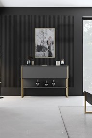 Komód Luxe - Gold, Anthracite