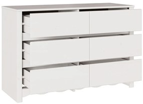 Fiókos szekrény &quot;&quot;DRAMMEN&quot;&quot; Fehér 111x43x73,5 cm Tömbfa