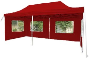 Összecsukható kerti sátor PROFI 3 x 6 m - piros