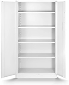 Fém iratszekrény DANIEL, 900 x 1850 x 400 mm, fehér