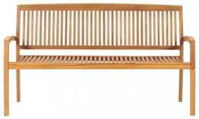 3 személyes rakásolható tömör tíkfa kerti pad 159 cm
