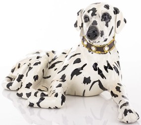 Figura Dalmata Műanyag Fekete, Fehér 14x31x15cm