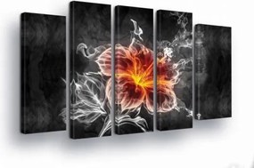 Vászonkép 150x100 Absztrakt virág ragyogás energia füst köd tűz művészet